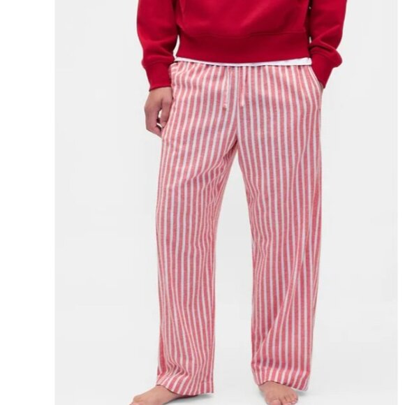 Gap Adult Softest Flannel PJ Pants Red Stripe Unisex L - Picture 2 of 7